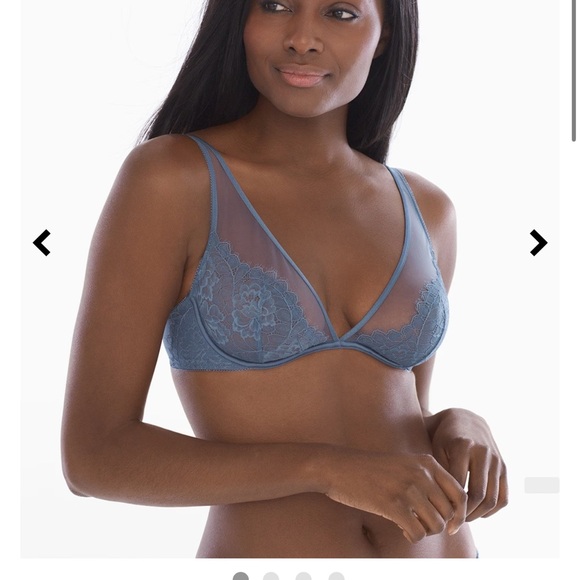 NWT Soma Breathtaking Unlined Sheer Lace Plunge Bra 34 A Adobe Rose Pink  #0222 - Picture 9 of 10